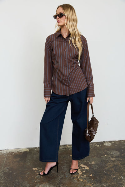 Blusa café raya