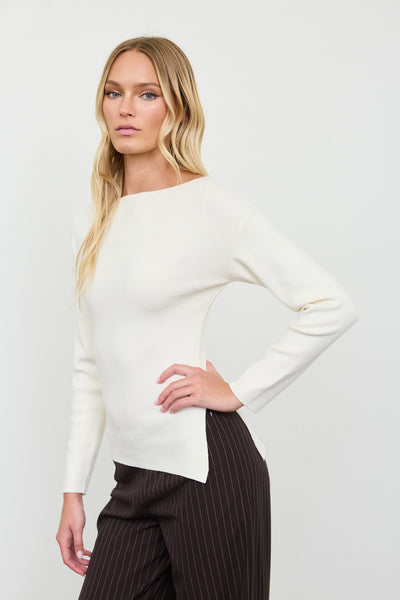 Blusa beige hombro