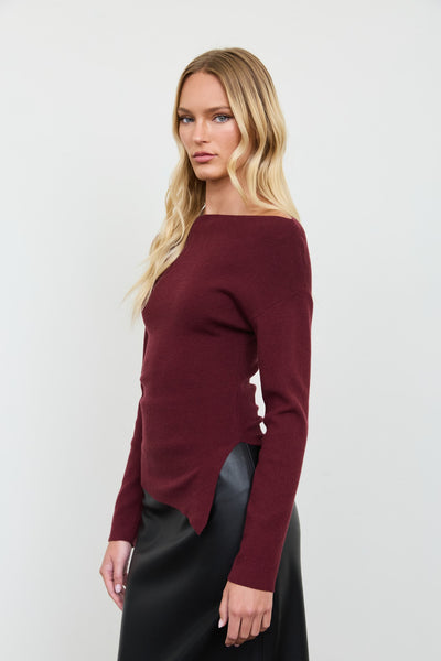 Blusa vino hombro