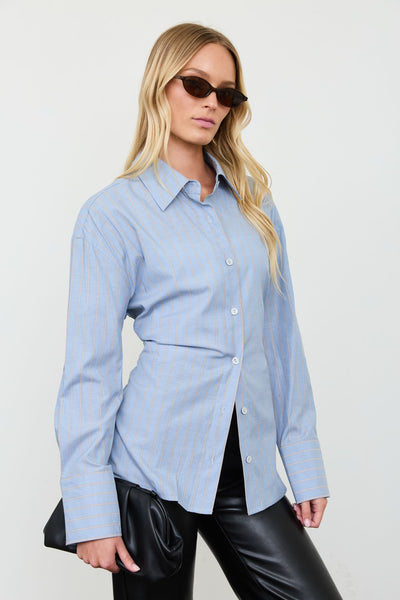 Blusa azul raya