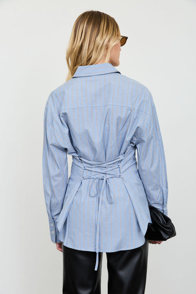 Blusa azul raya