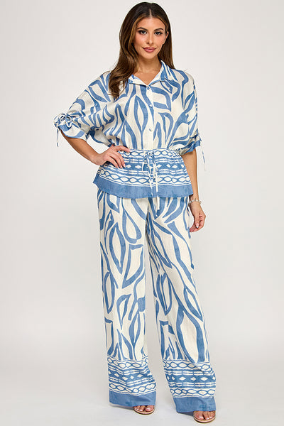 Conjunto azul cielo