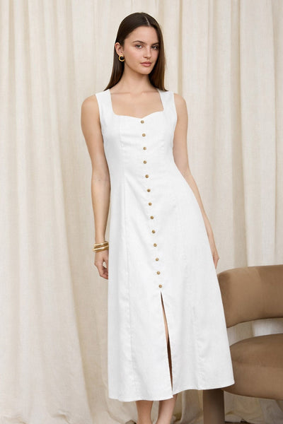 Vestido blanco a media pierna