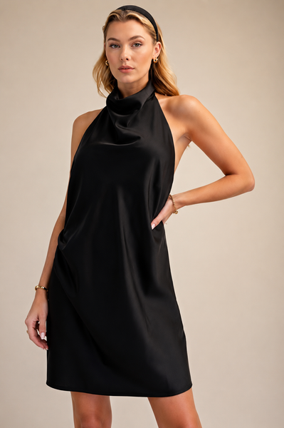 Vestido negro halter