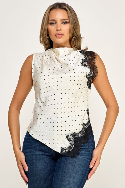 Blusa beige lunares