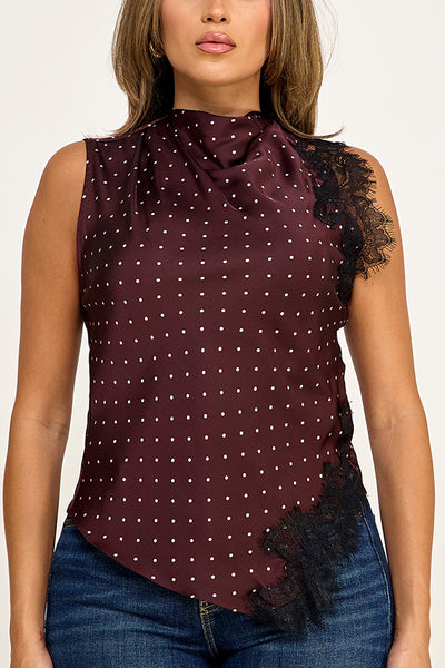 Blusa vino lunares