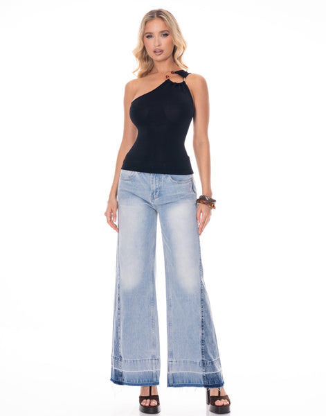 Blusa negra circulo