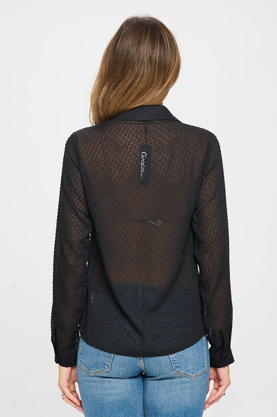 Blusa negra camisola