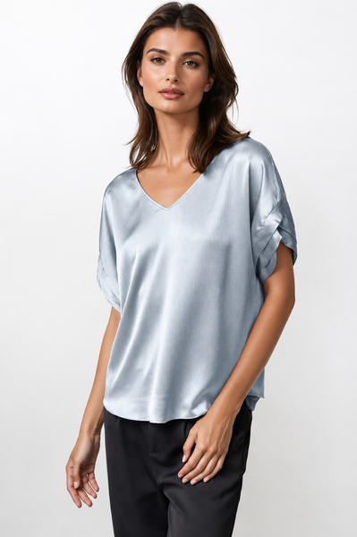 Blusa azul dobles