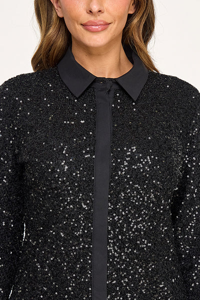 Blusa negra lentejuela