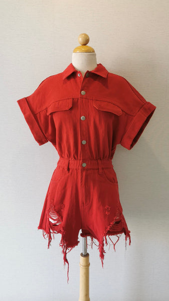 ROMPER ROJO MEZCLILLA