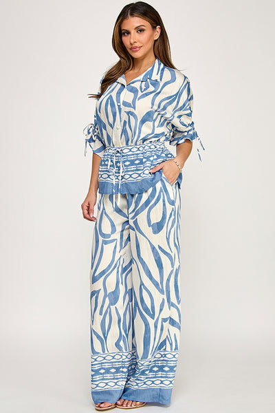 Conjunto azul cielo