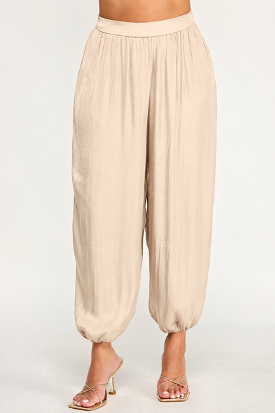 Pantalón beige globo