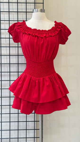 ROMPER ROJO CINTURA