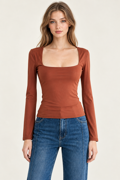 Blusa café