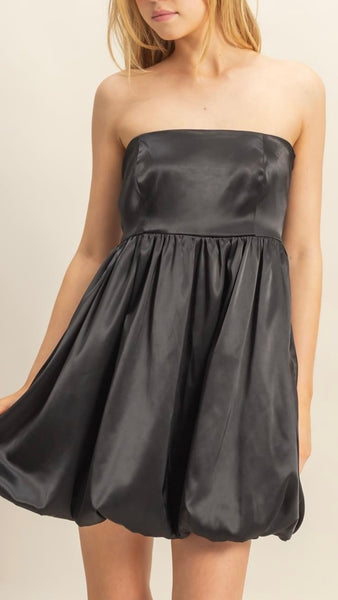 Vestido negro burbuja