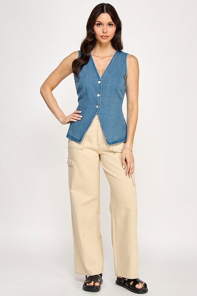 Chaleco mezclilla