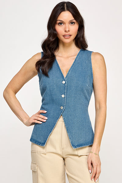 Chaleco mezclilla
