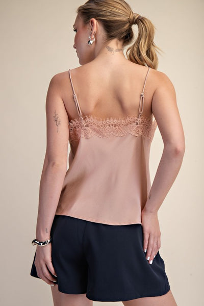 Blusa rosa encaje