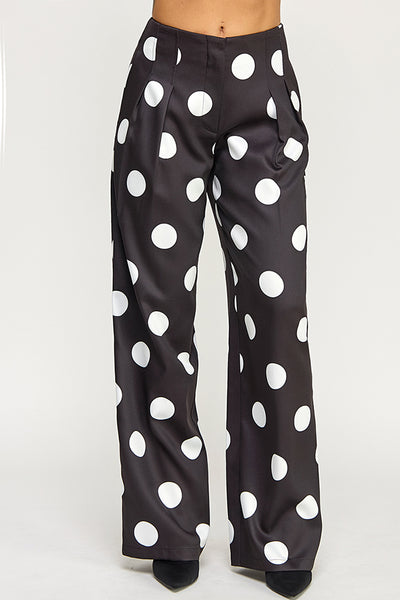 Pantalon negro lunares