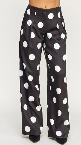 Pantalon negro lunares