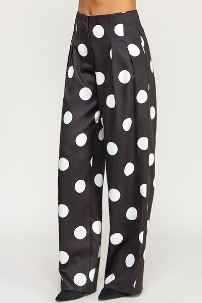 Pantalon negro lunares