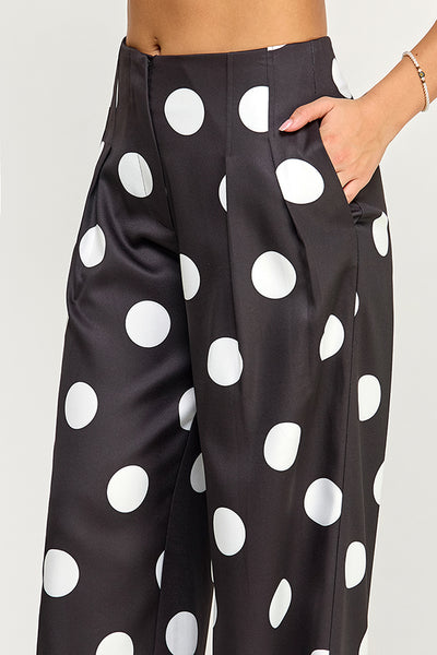 Pantalon negro lunares