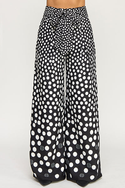 Pantalon negro lunares