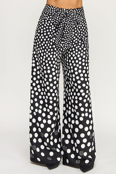 Pantalon negro lunares