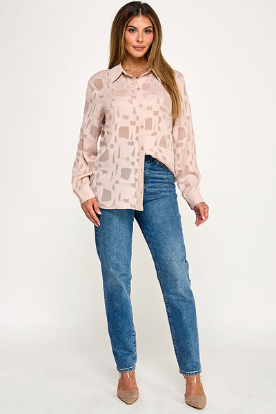 Blusa rosa botones