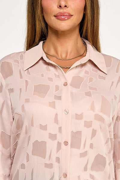Blusa rosa botones