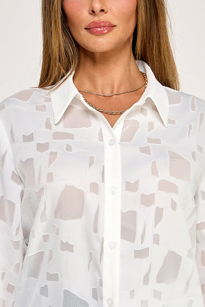 Blusa blanca botones