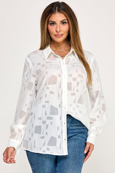 Blusa blanca botones