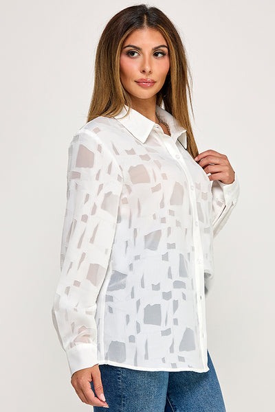Blusa blanca botones