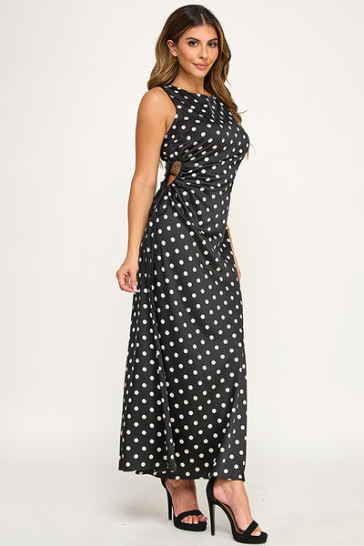 Vestido negro puntos a media pierna