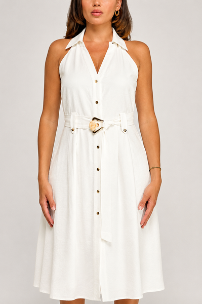 Vestido blanco a media pierna