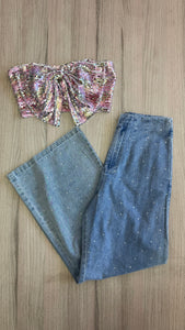 *SS CROPTOP LENTEJUELAS MOÑO