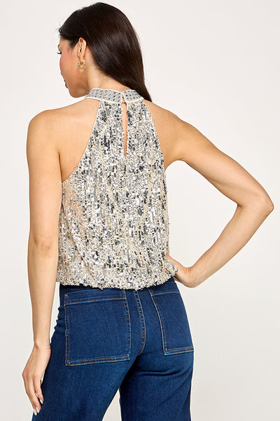 Blusa dorada lentejuela