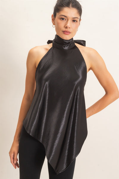Blusa negra halter