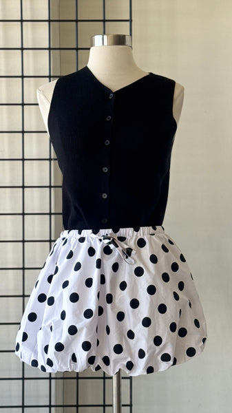 Falda blanco con negro