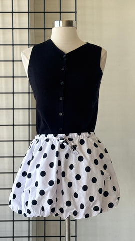 Falda blanco con negro