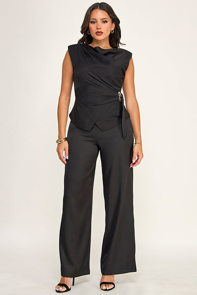 Conjunto negro botón