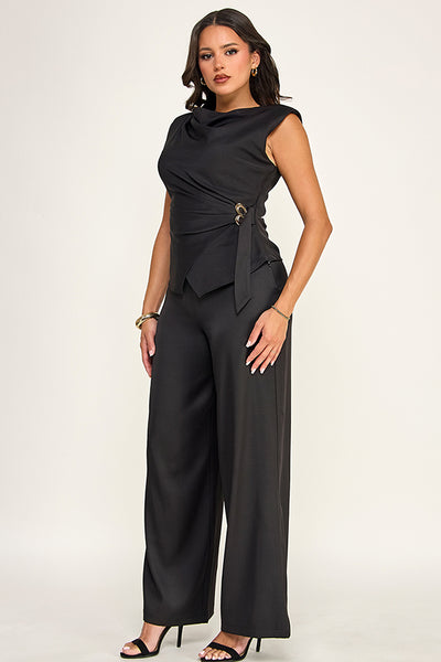 Conjunto negro botón