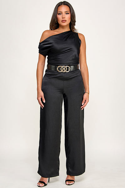 Conjunto negro satín