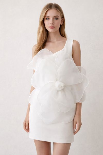 Vestido blanco flor