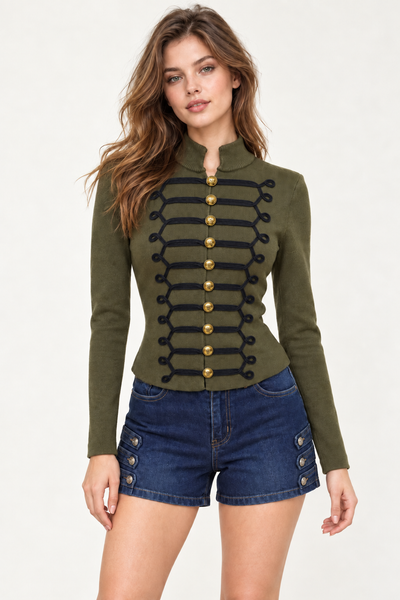 Suéter verde negro Napoleón