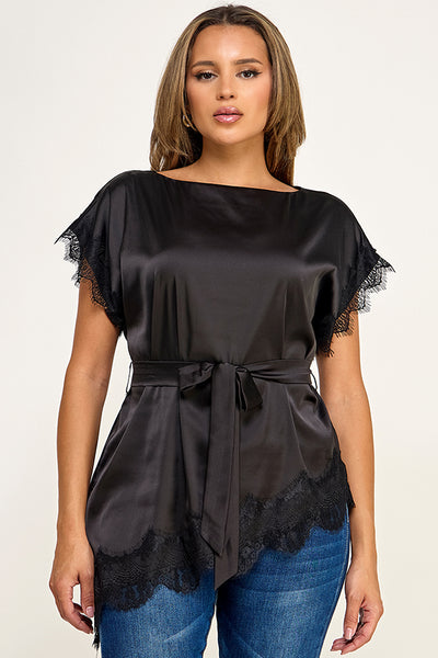 Blusa negra encaje