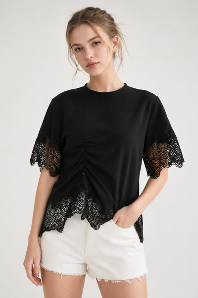Blusa negra encaje
