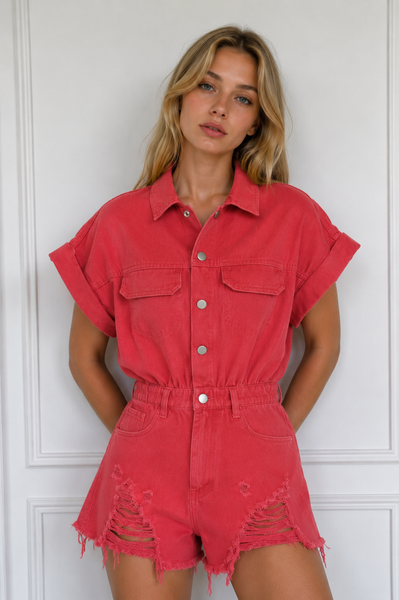 ROMPER ROSA MEZCLILLA SS