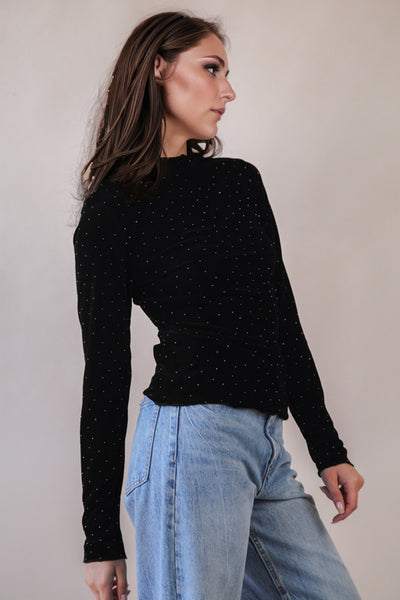 Blusa negra terciopelo
